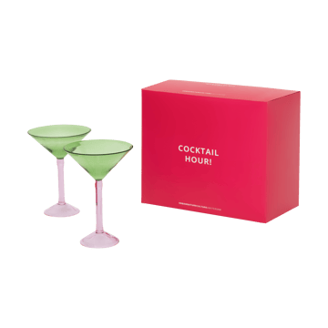 Set de regalo de copas de martini Urban Nature Culture, 2-pack - Green - URBAN NATURE CULTURE