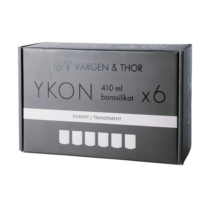 6 Vasos YKON 41 cl, Evident transparent Vargen & Thor