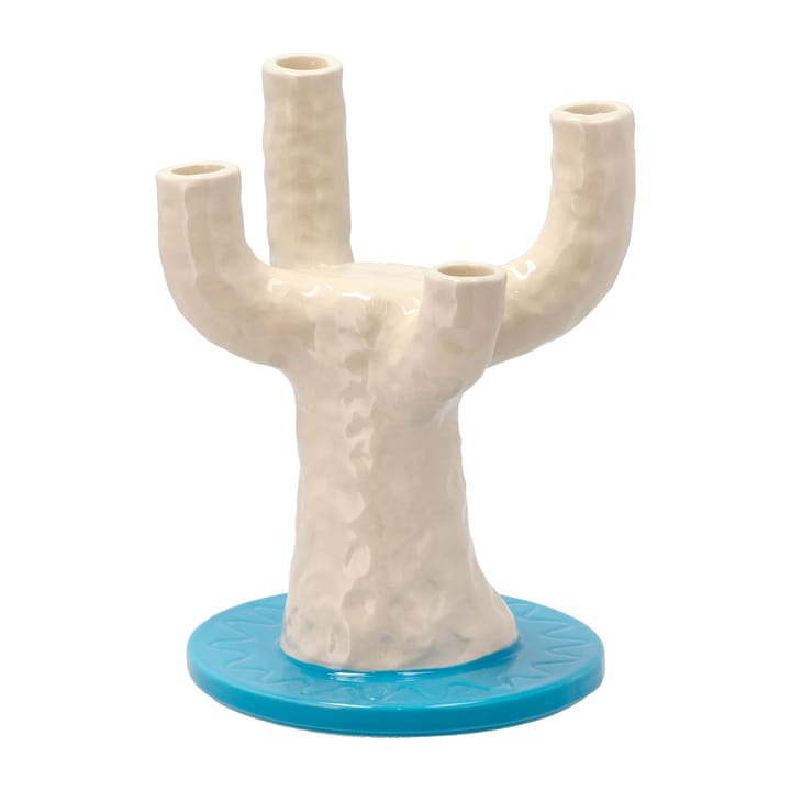 Candelabro Styles 19,5x25 cm, Azul-blanco Villa Collection