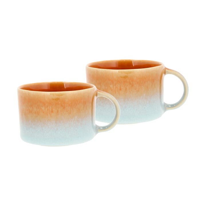 Tazas con asa Styles 16 cl, 2-pack - Blue-amber - Villa Collection