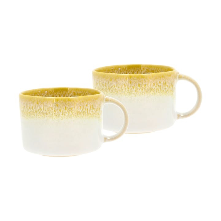 Tazas con asa Styles 16 cl, 2-pack - Yellow-cream white - Villa Collection