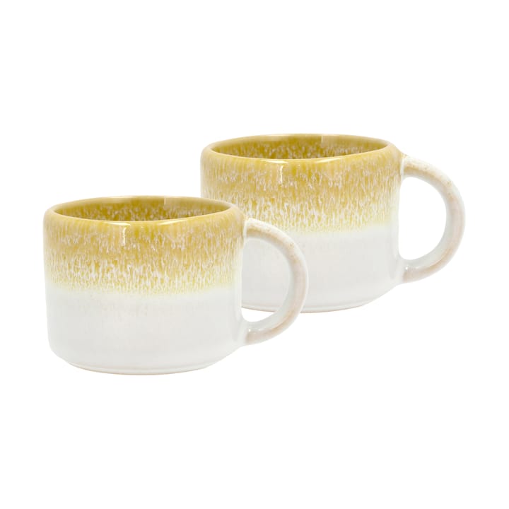 Tazas de espresso Styles 8 cl, 2-pack - Yellow-cream white - Villa Collection