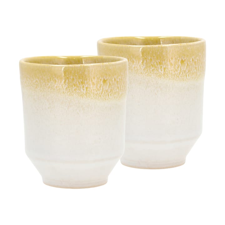 Tazas Styles 18 cl, 2-pack - Yellow-cream white - Villa Collection