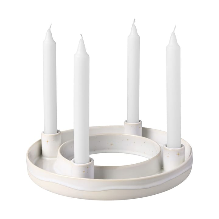 Candelabro de Adviento Winter Glow Ø26 cm, Blanco-beige Villeroy & Boch