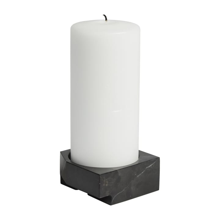 3 Soporte para velas Jeu de dés mármol, negro Woud